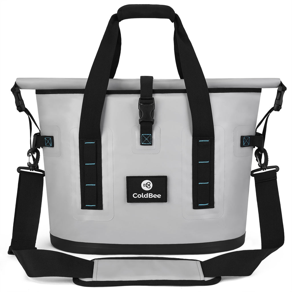 Soft Cooler Bag, Roll-Top Leak-Proof TPU, 5 Freezer Packs, Camping
