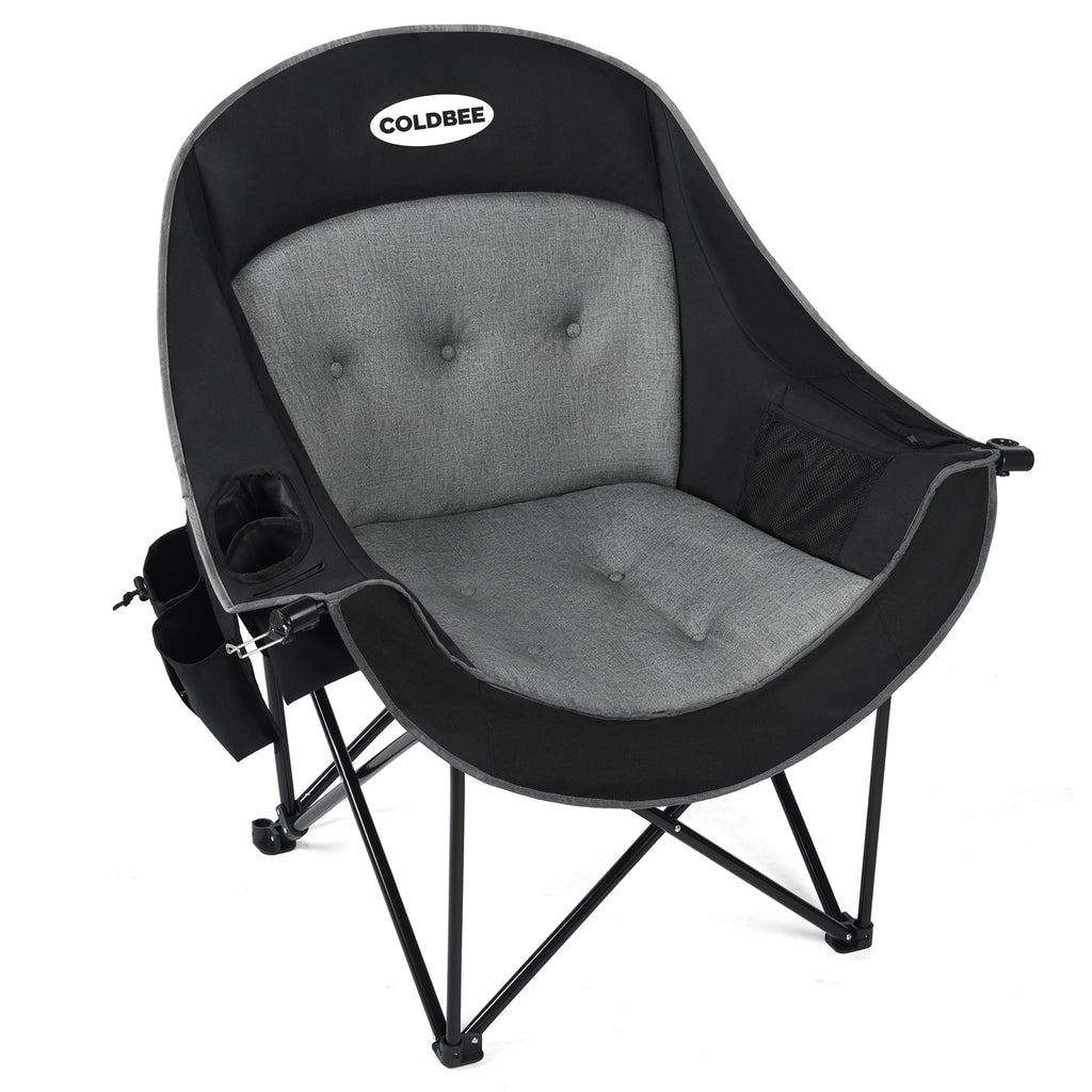 Oversized Camping Chairs, Heavy Duty Padded, Thick Headrest