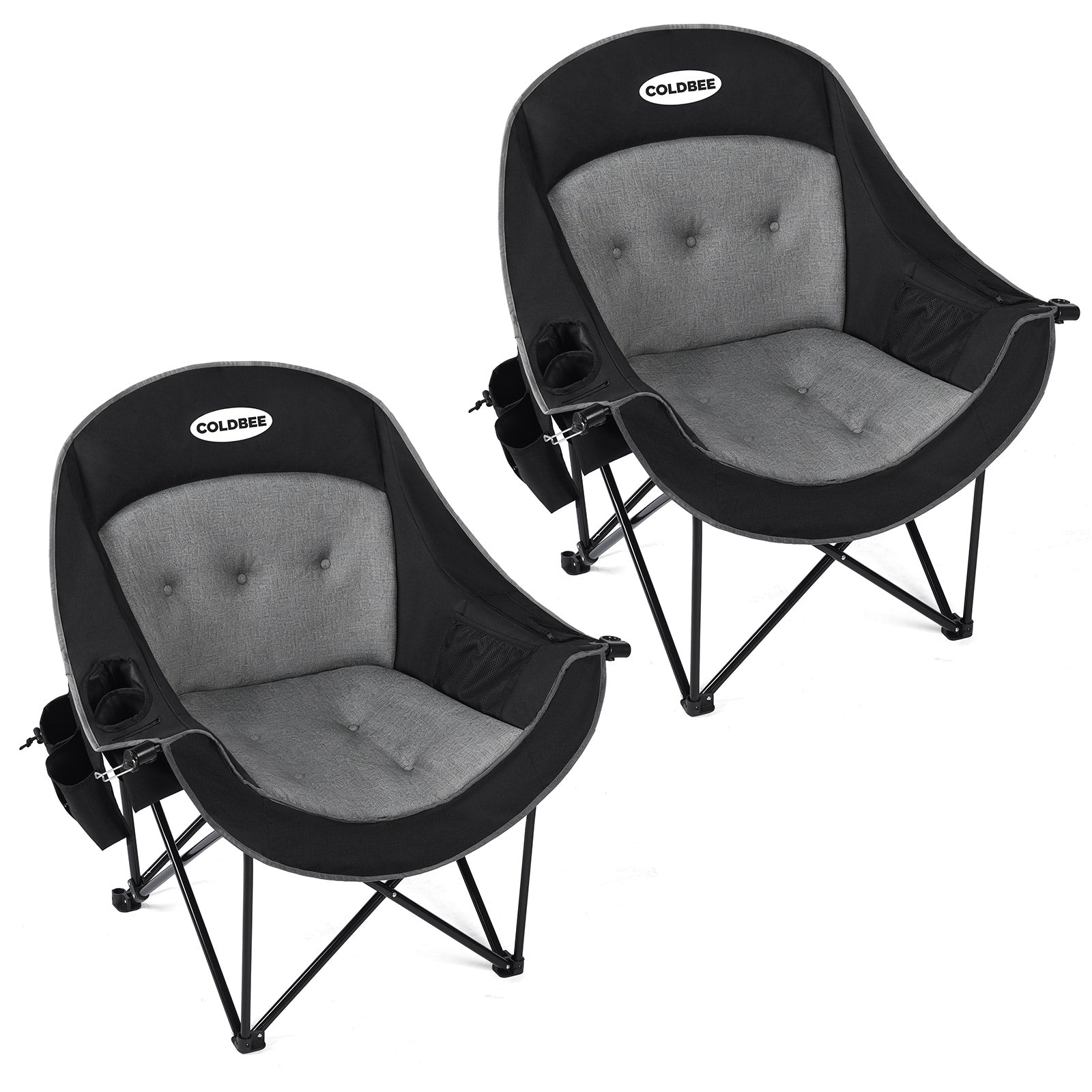 Oversized Camping Chairs, Heavy Duty Padded, Thick Headrest