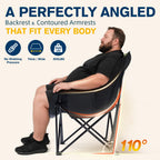 Oversized Camping Chairs, Heavy Duty Padded, Thick Headrest