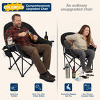 Oversized Camping Chairs, Heavy Duty Padded, Thick Headrest