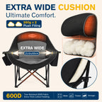 Oversized Camping Chairs, Heavy Duty Padded, Thick Headrest
